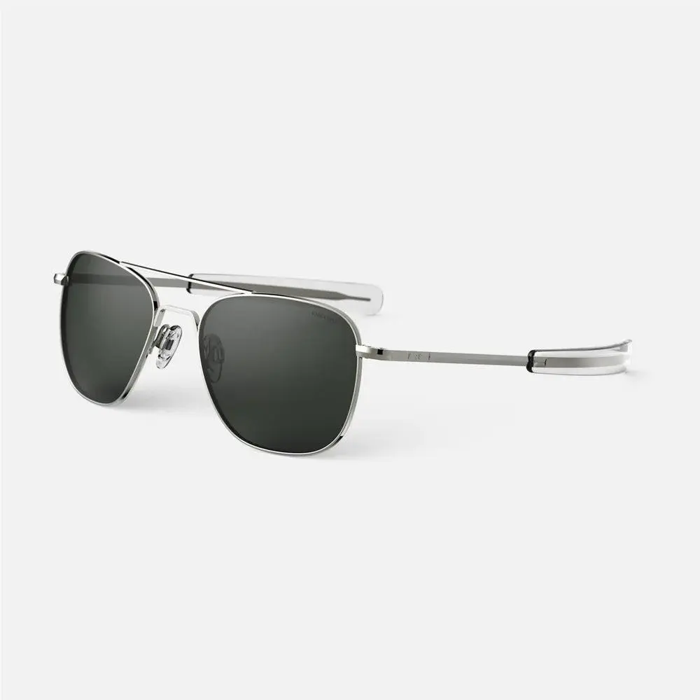 Engineering Aviator Gunmetal Sunglasses Polarized American Gray by Randolph