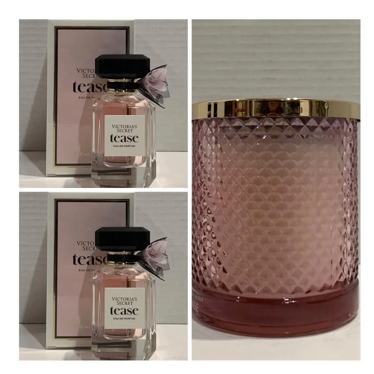 Victoria`s Secret Tease Eau de Parfum 1.7 Fl.oz. 2 and Fragrance Candle by Victoria's Secret