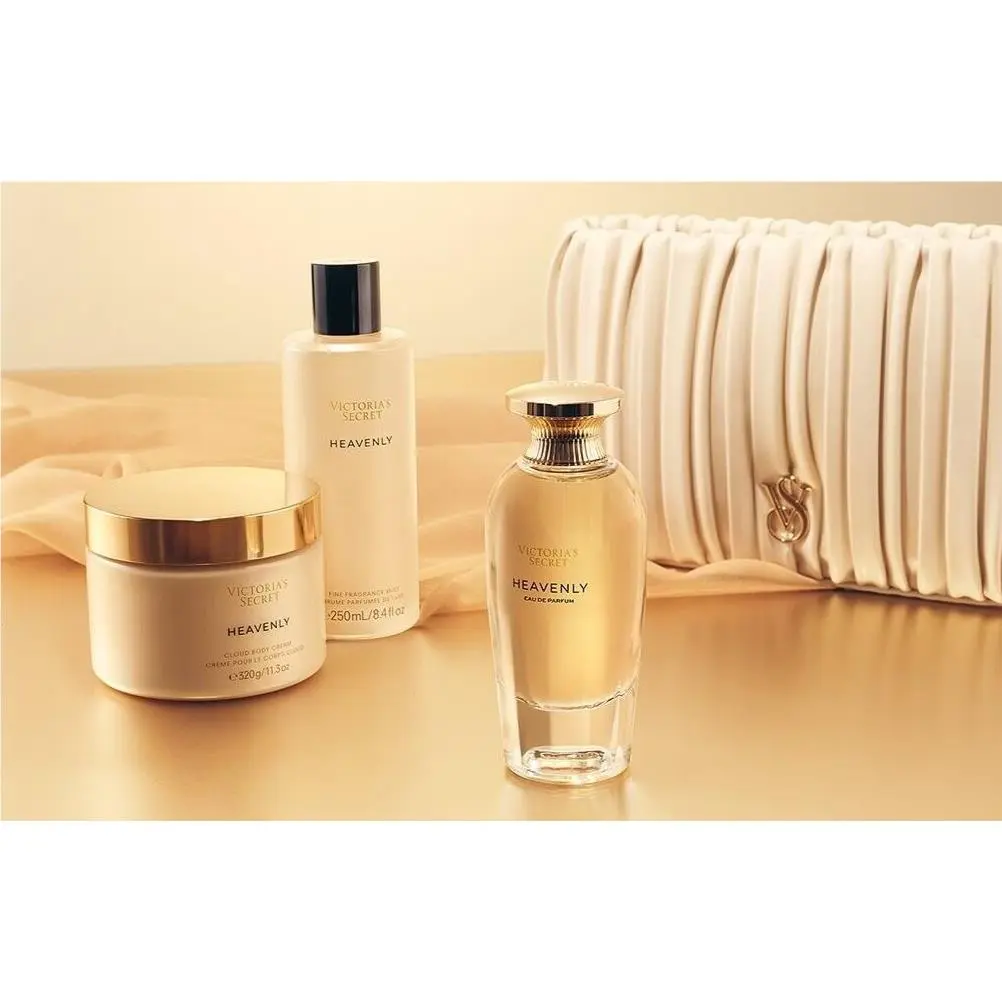 Victoria`s Secret Angel Heavenly 1.7oz Parfum+bag+cream+mist 4 Piece Bundle Set by Victoria's Secret