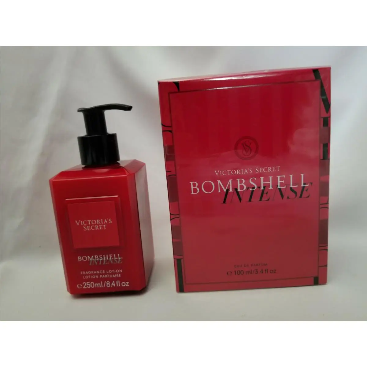 Victoria`s Secret Bombshell Intense 3.4oz Eau de Parfum Lotion Set Rare Gift by Victoria's Secret