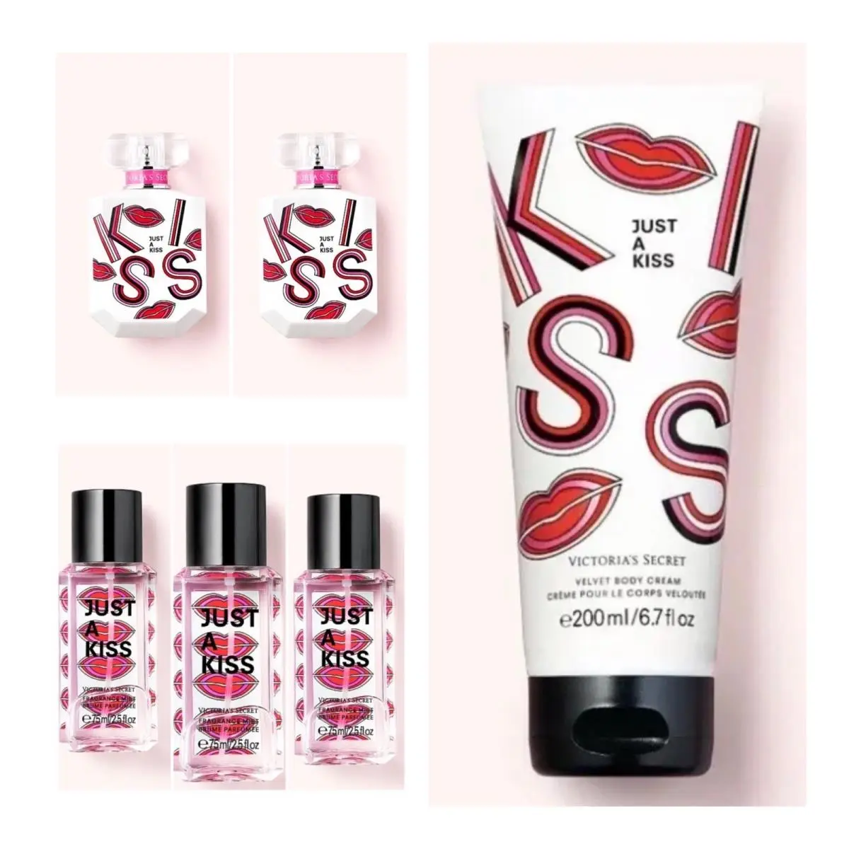 Victoria’s Secret Just A Kiss Eau de Parfum 1.7 Fl.oz. 2 /mist 3 /body Cream