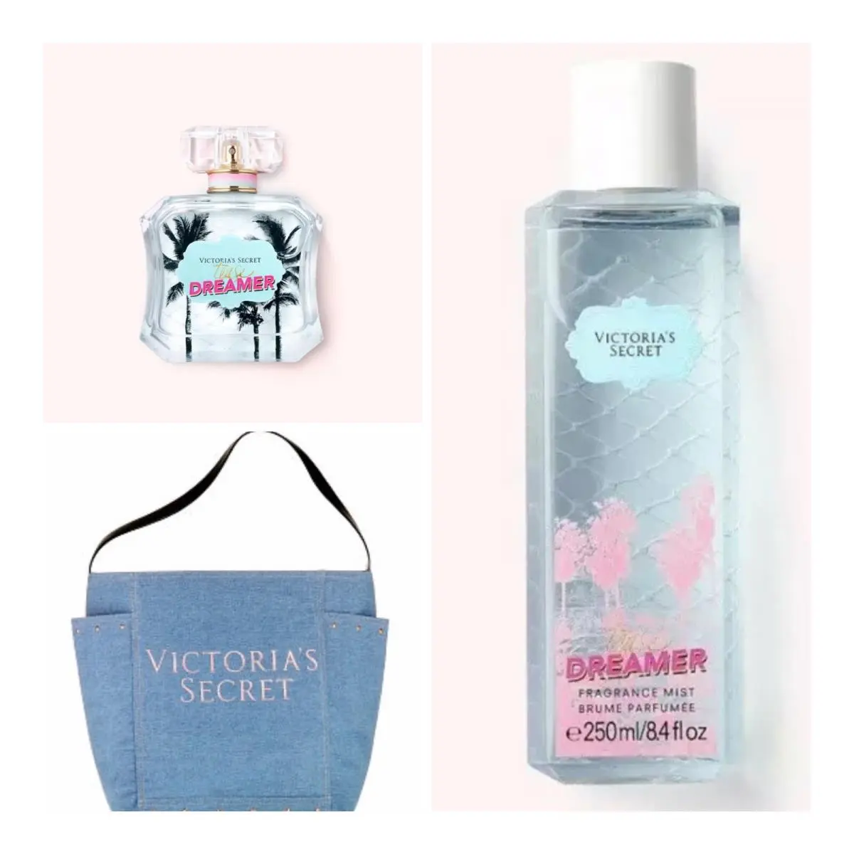 Victoria’s Secret Tease Dreamer Eau de Parfum 3.4 Fl.oz / Mist / Denim Tote Bag