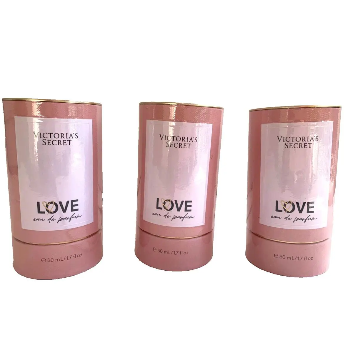 Victoria`s Secret Love Eau De Parfum 1.7 fl oz 50ml 3 PC Set Boxed Lot