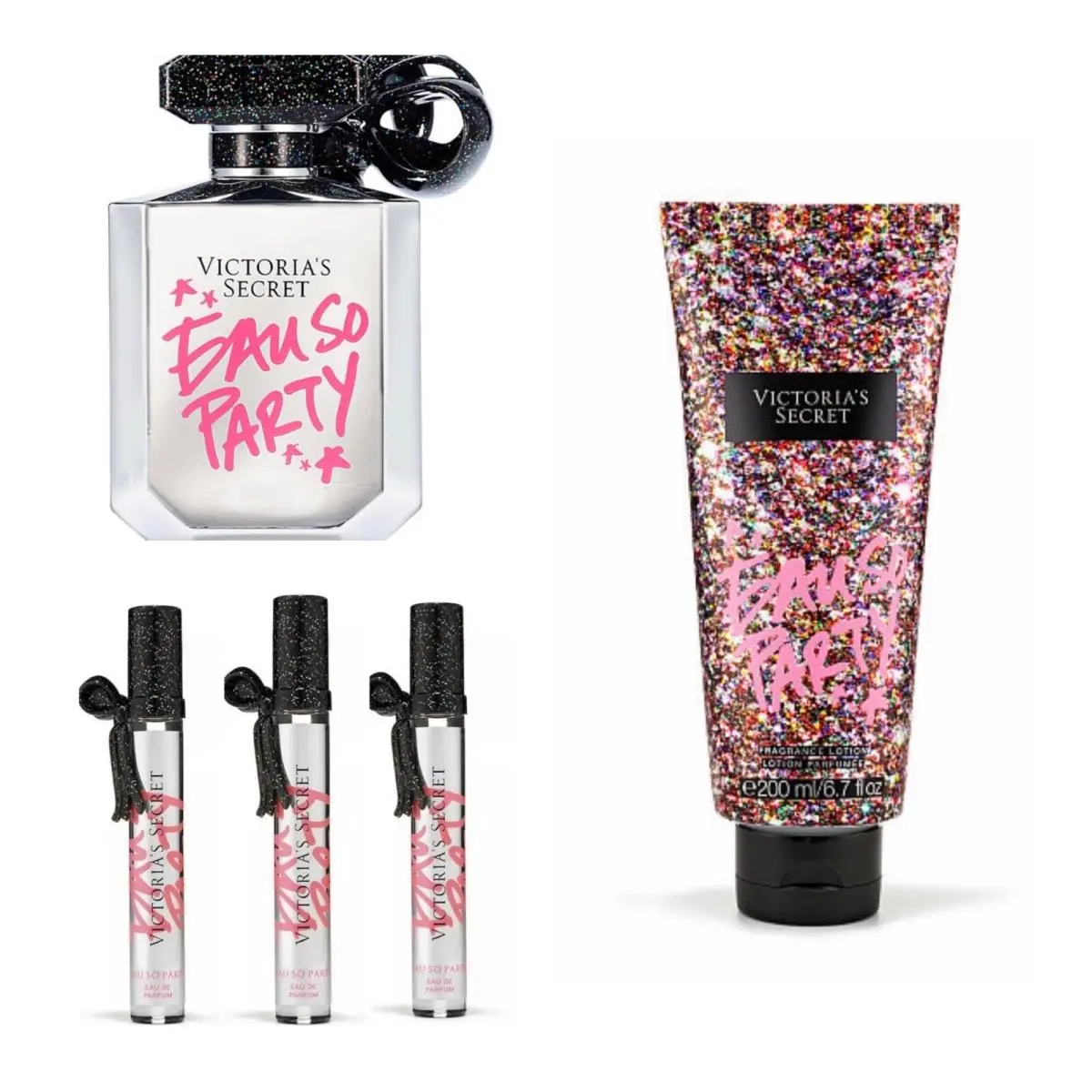 Victoria’s Secret Eau SO Party Eau de Parfum 1.7 Fl.oz. /rollerball 3 /lotion
