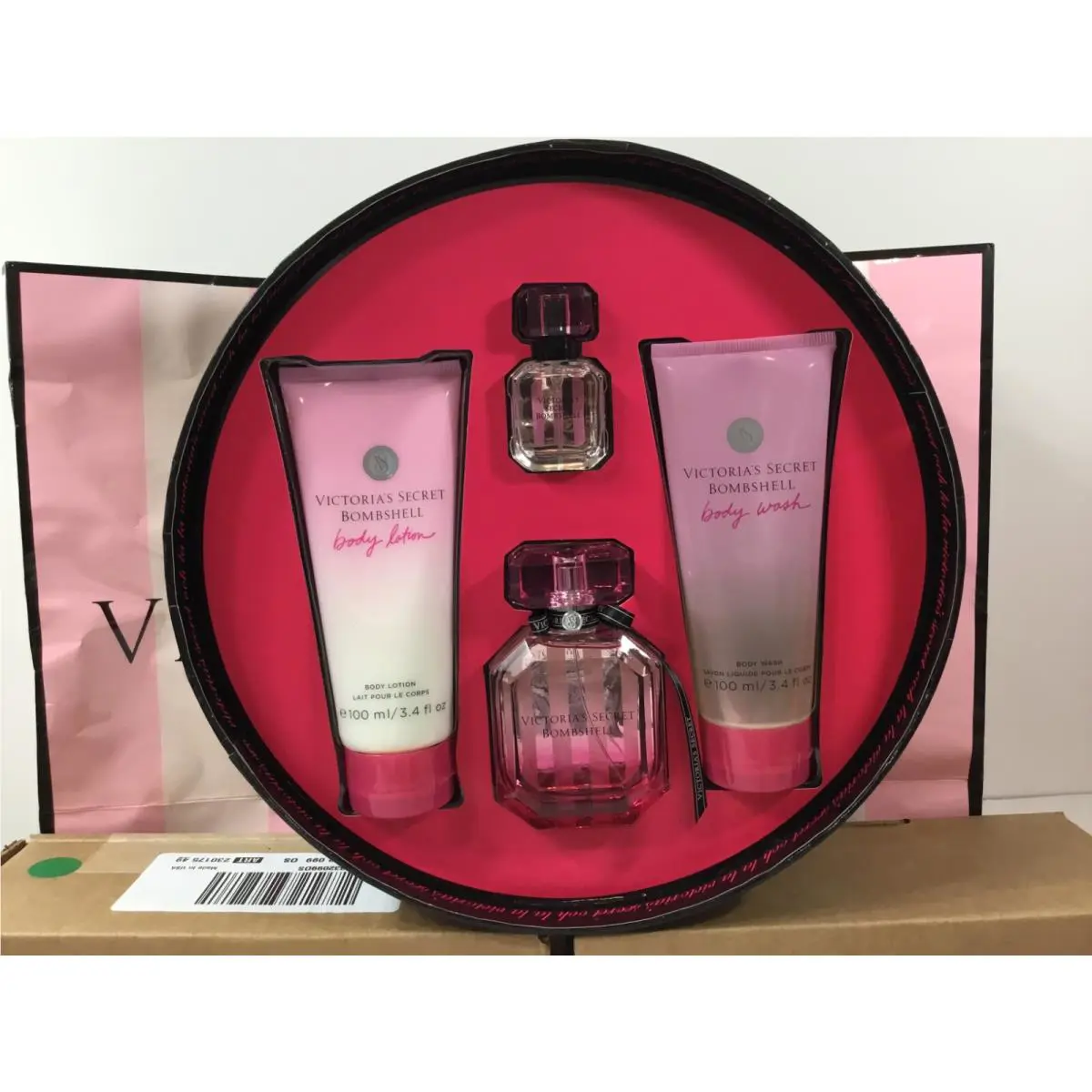 Victoria`s Secret Bombshell Eau DE Parfum Edp + Body Lotion + Body Wash Gift Set by Victoria's Secret