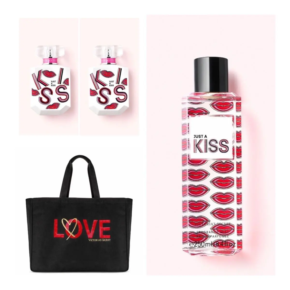 Victoria’s Secret Just A Kiss Eau de Parfum 1.7 Fl.oz. 2 / Mist / VS Tote Bag