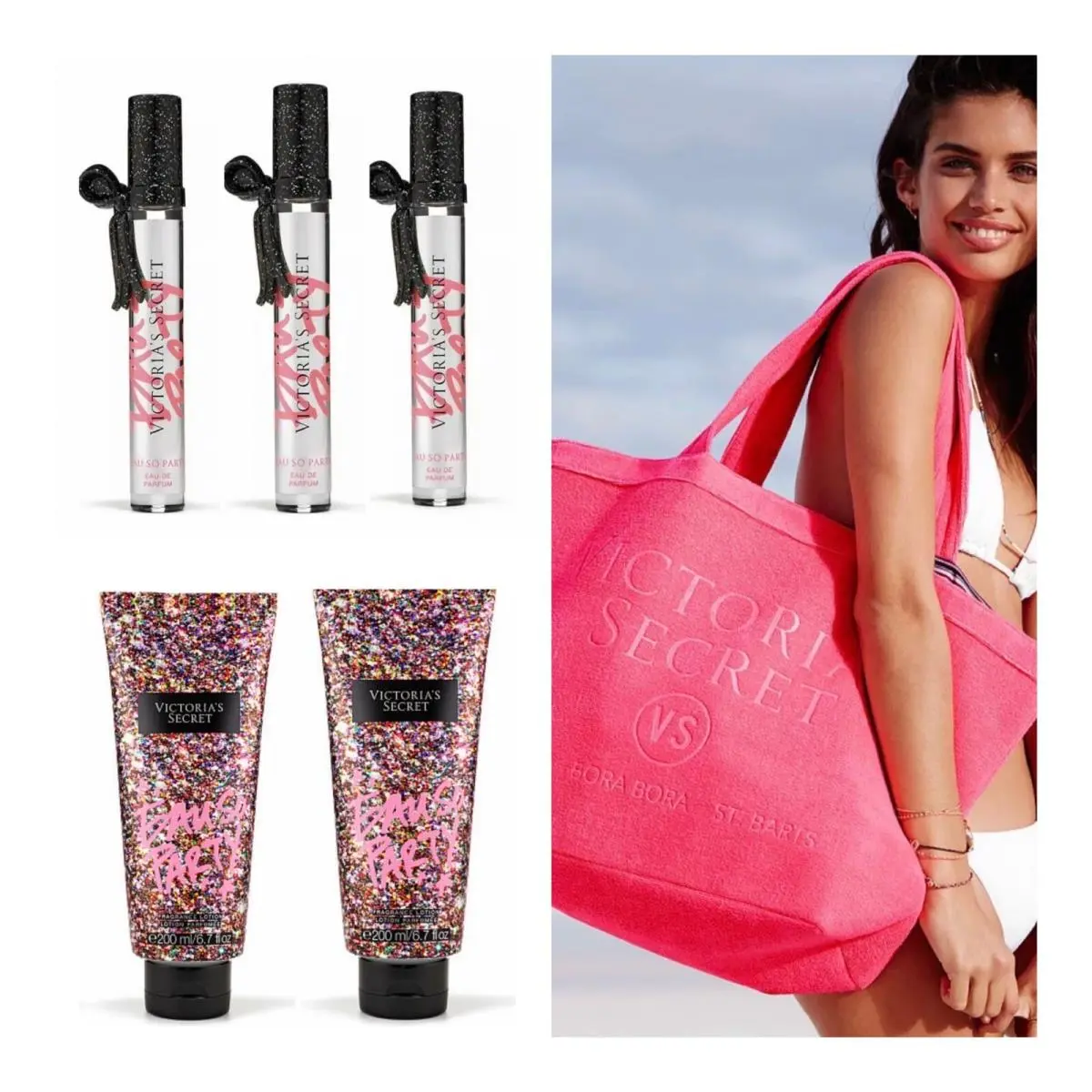 Victoria’s Secret Eau SO Party Edp Rollerball 3 /fragrance Lotion 2 /tote Bag