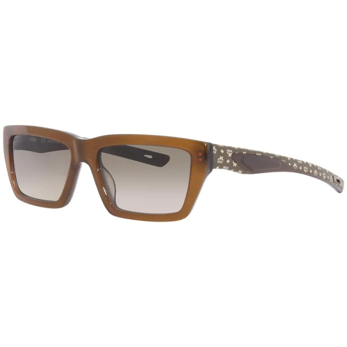 Mcm MCM696SL 205 Sunglasses Women`s Brown-olive Visetos/grey Gradient Lens 56mm