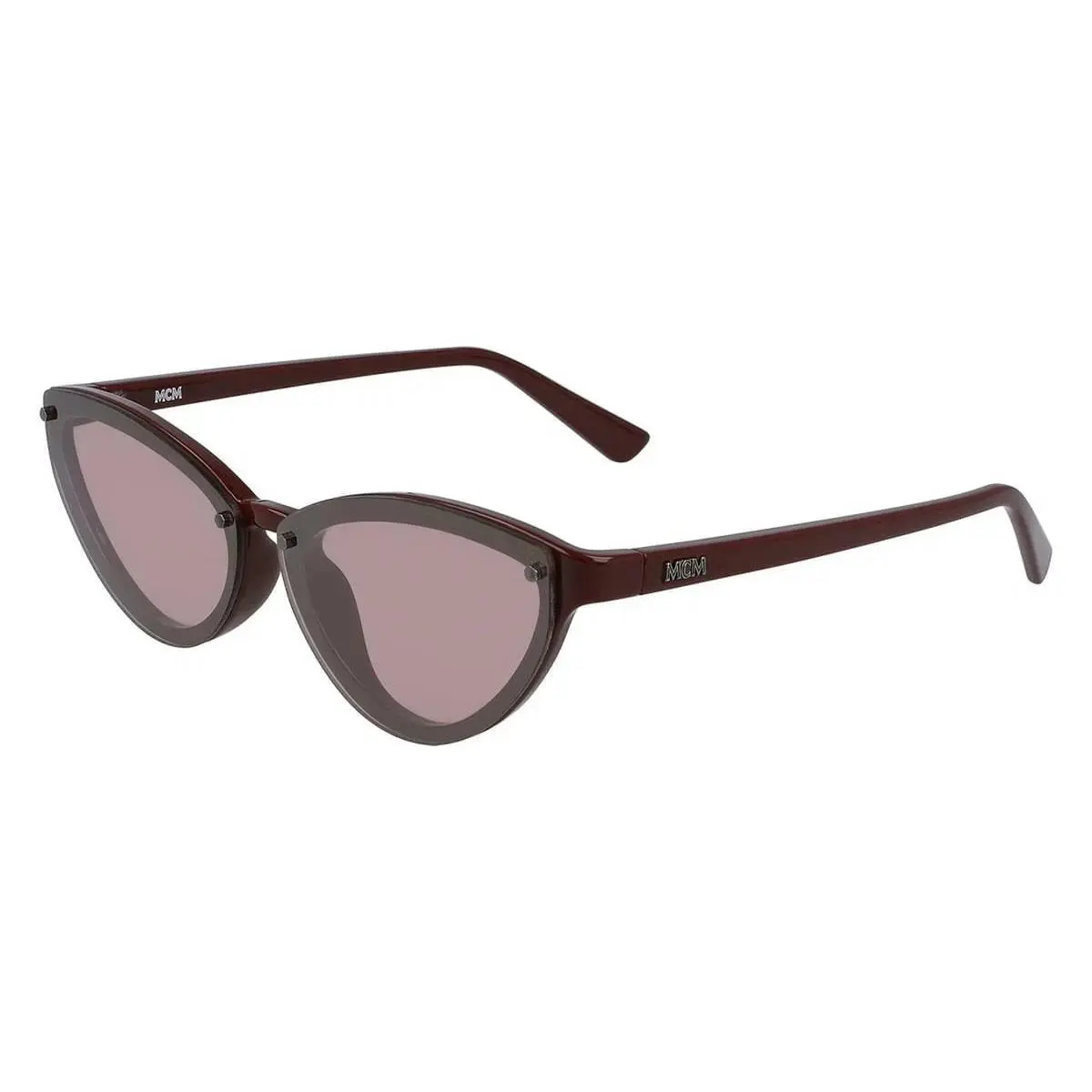 690S 602 Burgundy Cat Eye Sunglasses with Rose Lenses Mcm Case by MCM