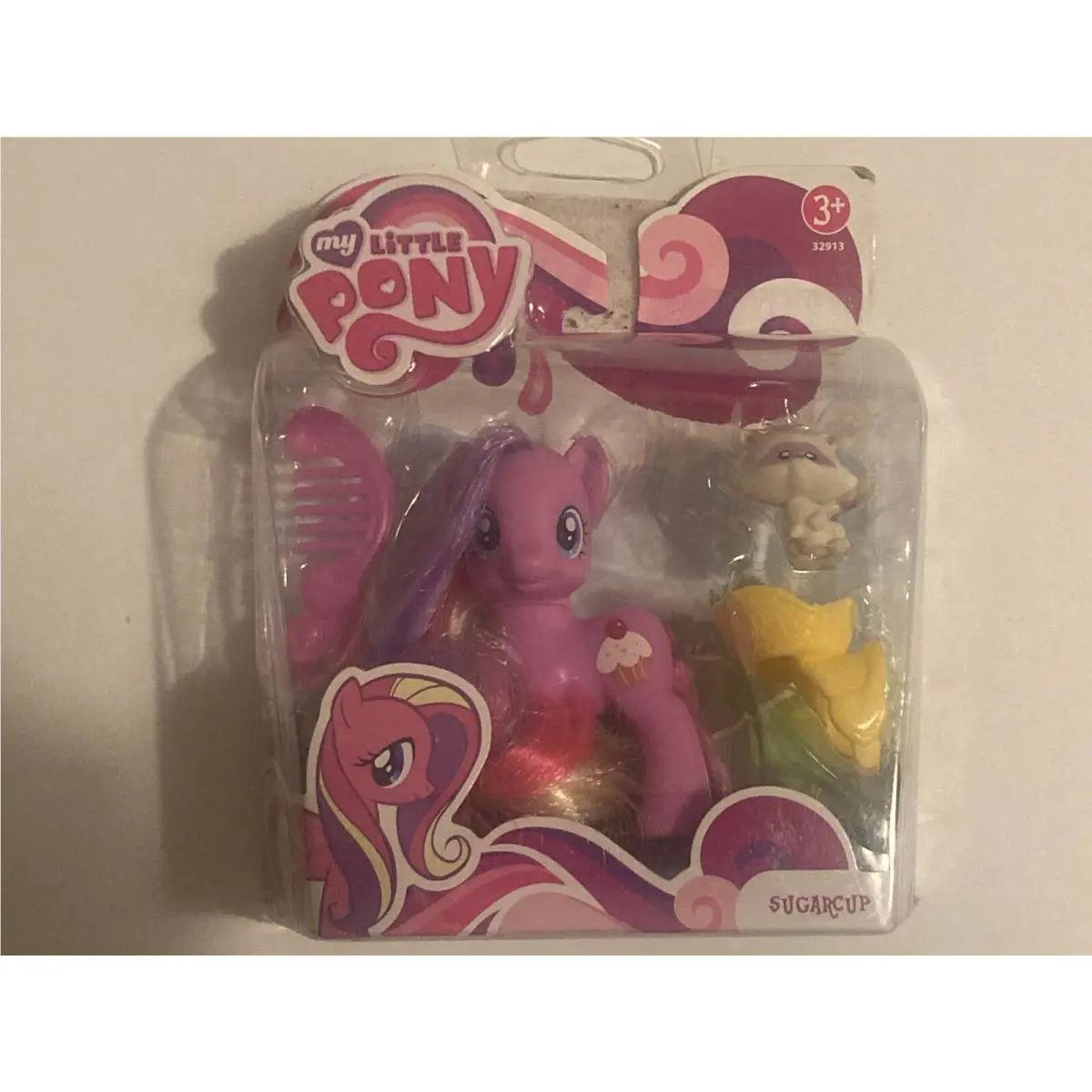 My Little Pony 3 Nip Cupcake Sugarcup G4 w Raccoon Friend