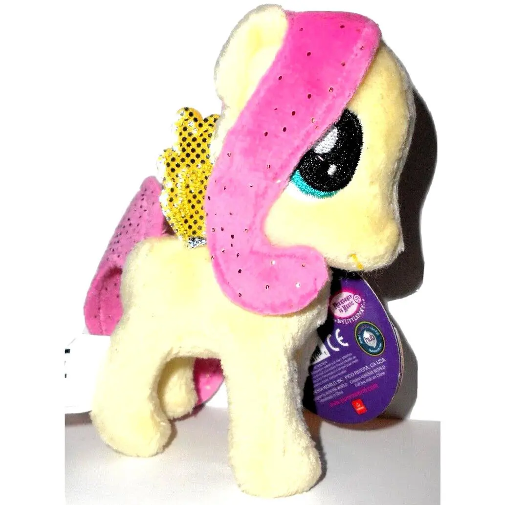 My Little Pony 2015 Shuttershy 4 Inch Plush Backpack Bag Clip on Hub Mlp
