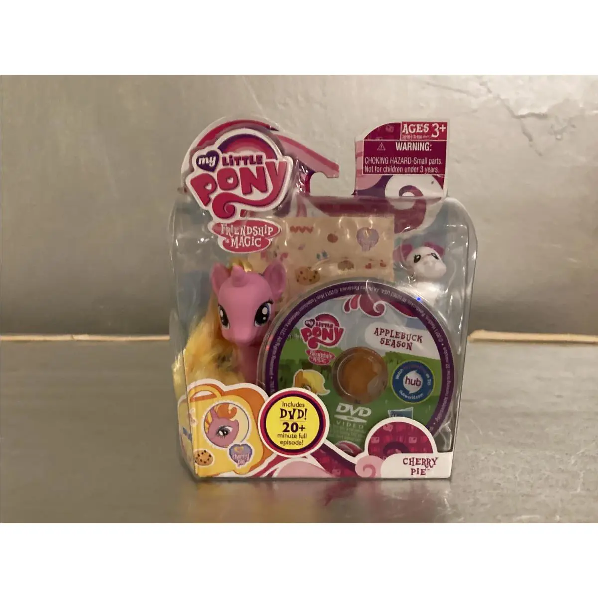 My Little Pony 3 Nip Cherry Pie G4 w Mouse Dvd Applebuck Season