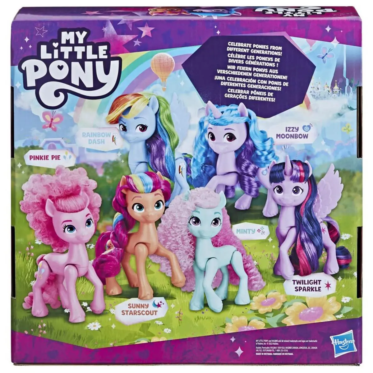 My Little Pony Dolls Rainbow Celebration 6 Pony Figure Set 5.5-Inch Dolls