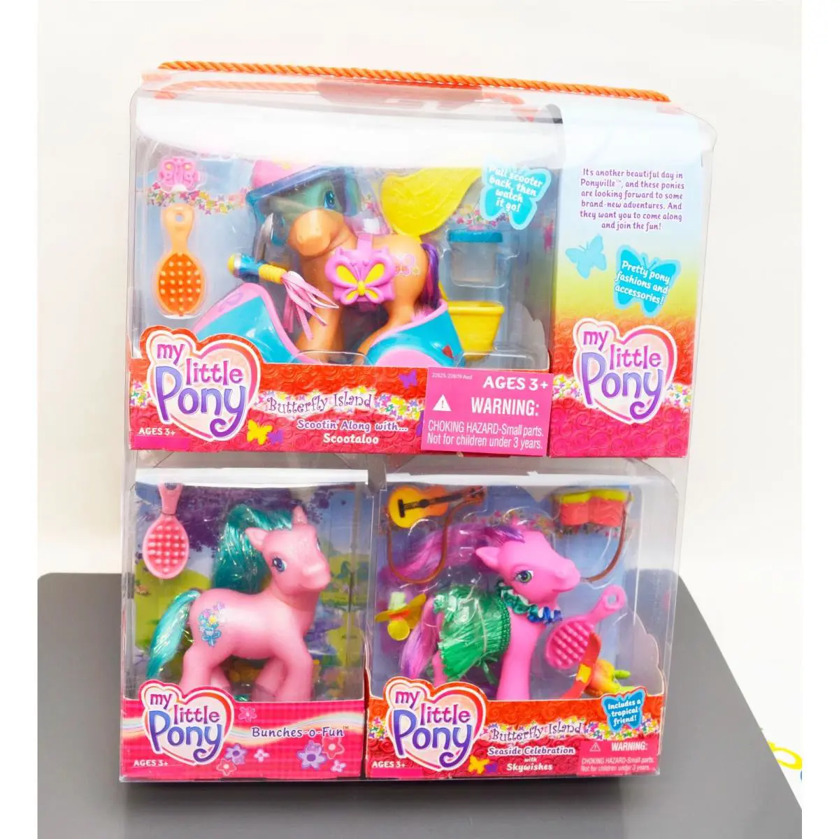 2005 Costco Exclusive My Little Pony 3 Pack Scootaloo Skywishes Bunches O Fun