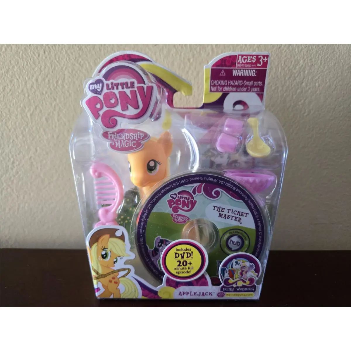 My Little Pony Fim Applejack Pony Wedding w/ Dvd Ticket Master Bowl Cup 2012