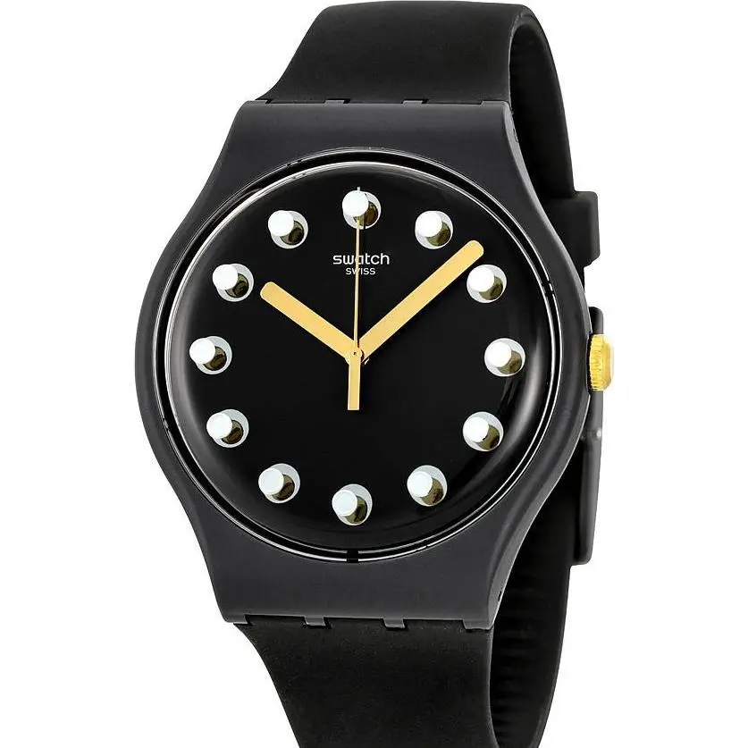 Swatch Originals Passe Temps Dark Gray Silicone Watch 42mm SUOM104