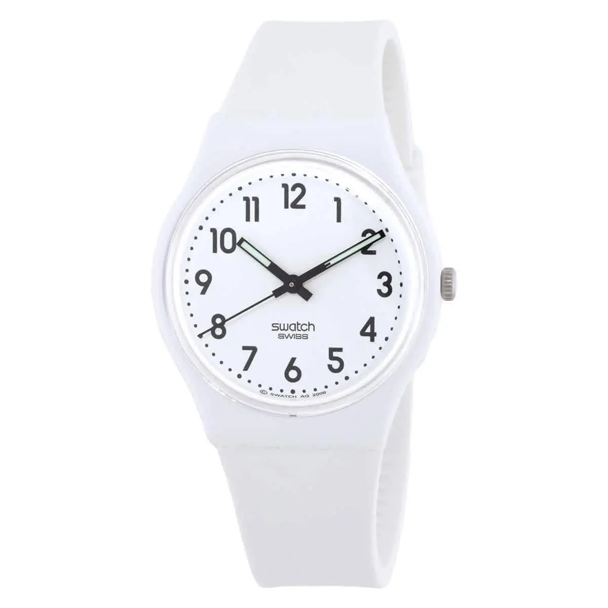 Swatch Just White Soft Quartz White Dial Unisex Watch SO28W107-S14