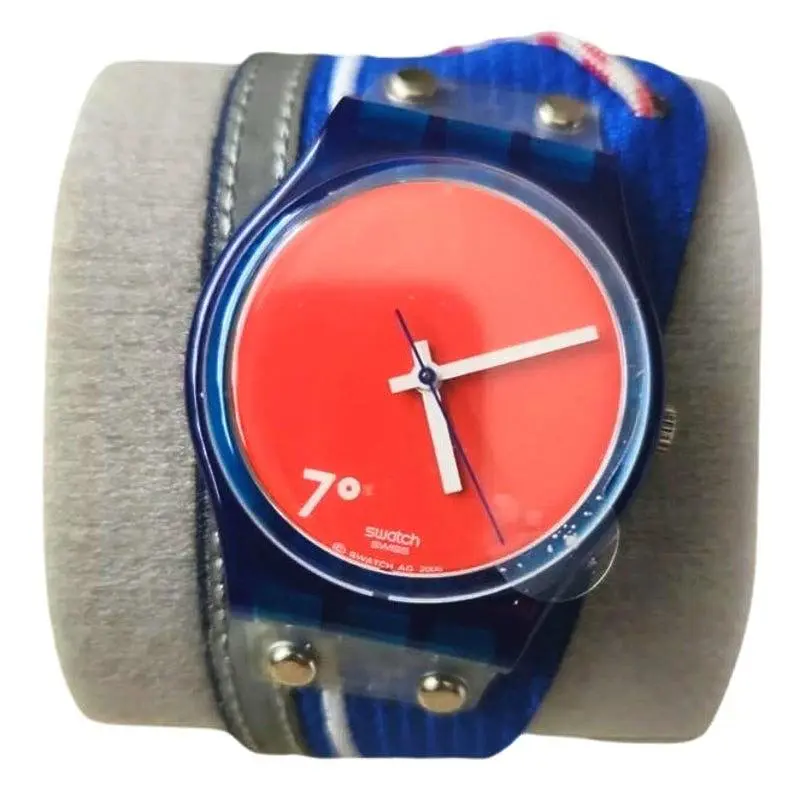 Swatch Watch MY Definition OF GN200 2001 Standard Gents Old Stock - Blue, Dial: Orange, Band: Blue