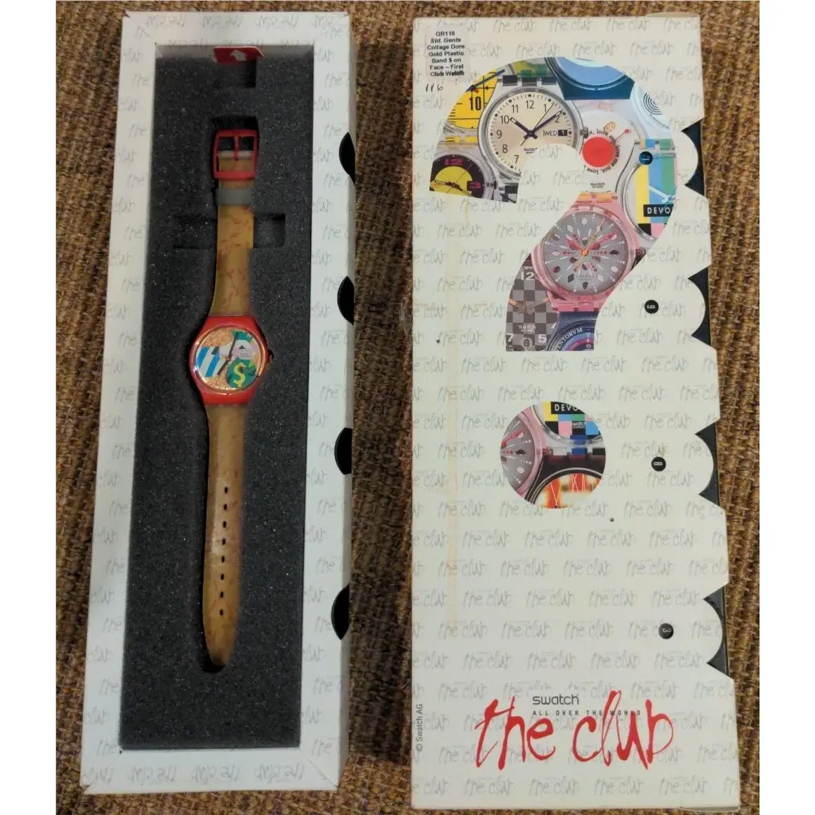 Swatch Watch Collage Dore Very Rare Collectable Mint GR116