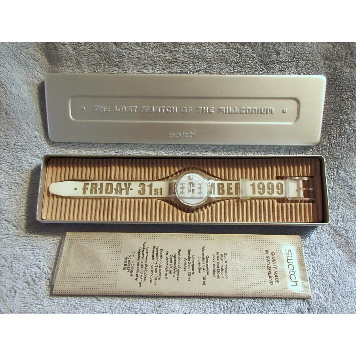 1999 Ltd Ed Millennium Swatch GK302 w/2 Cases Gorgeous Cond U.s. Seller