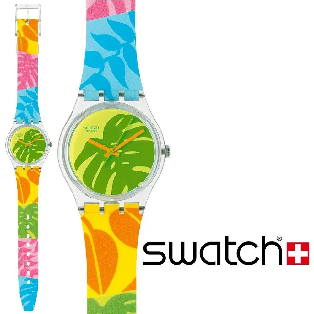 Mint Rare 2002 Swatch Originals Rainbow Garden Collectors Watch GK369 Retro