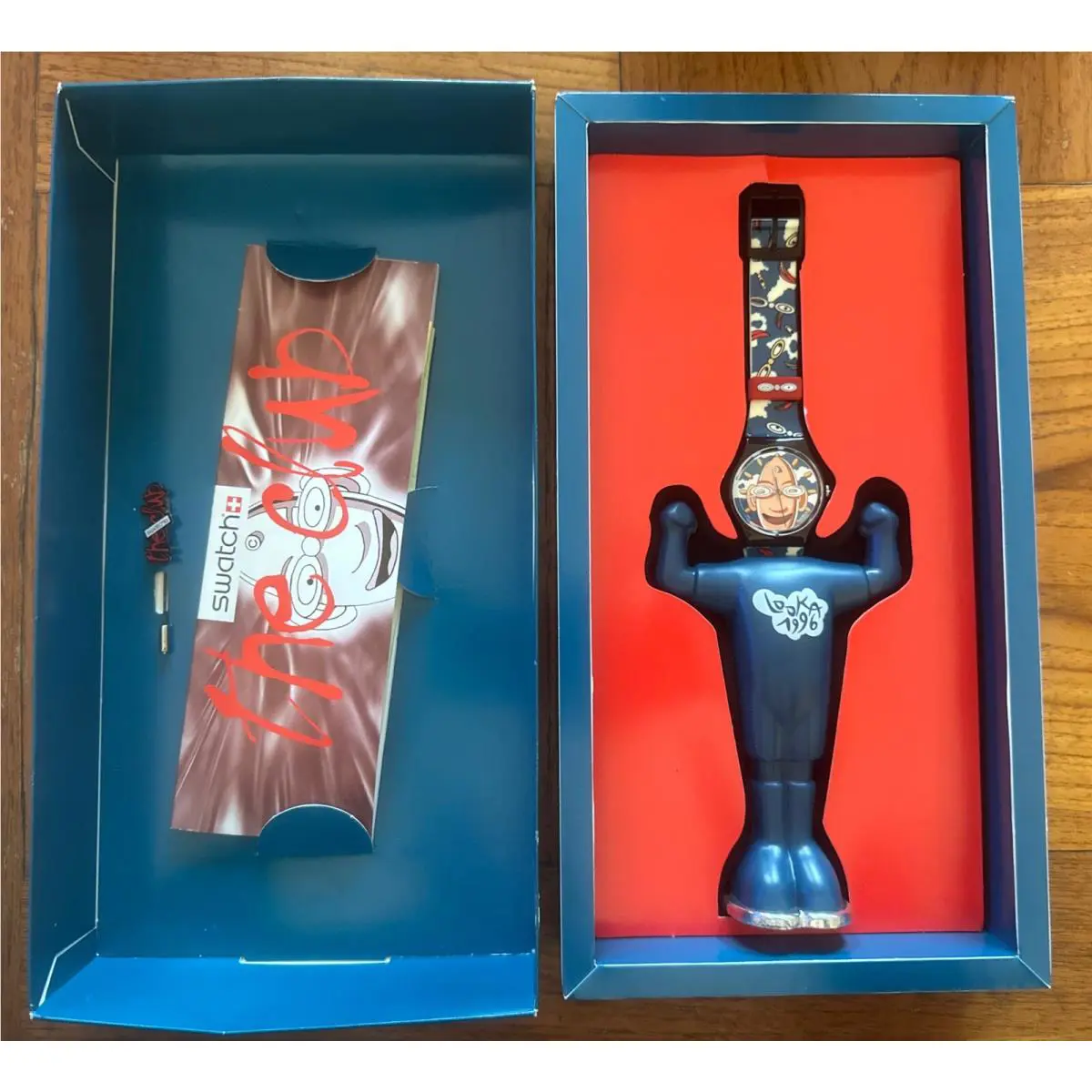 Vintage 1996 Swatch Watch GZ700 Club Watch Looka Membership Pack Complete Works