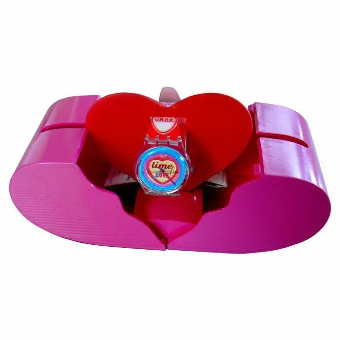 Condition 1999 Swatch Valentines Day Special Time For Love GK293 Watch Rare