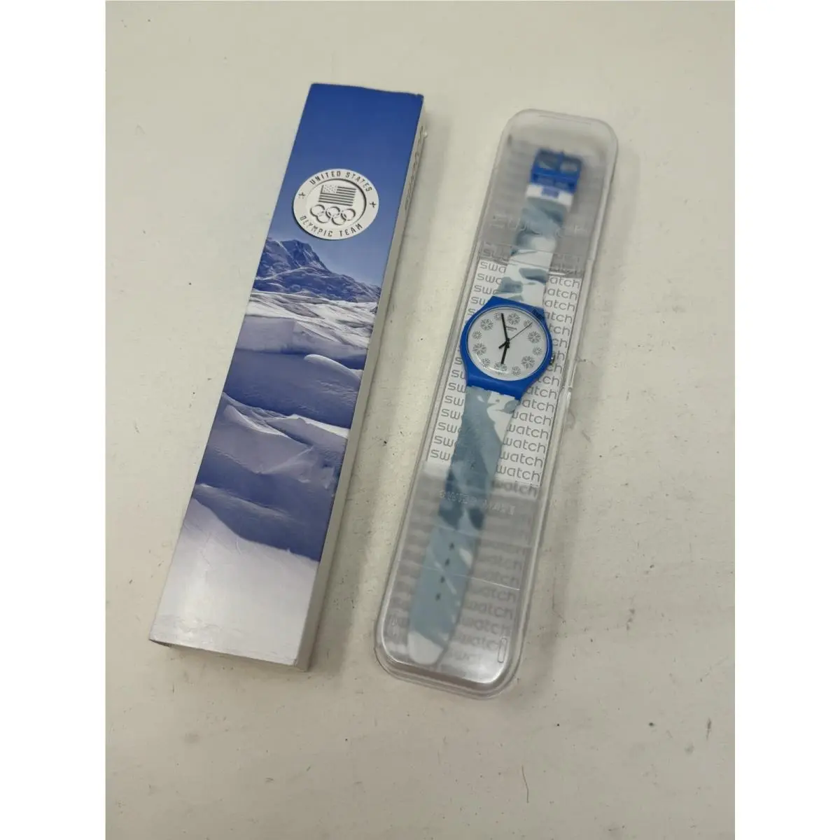 Swatch 2018 Dream of Snow Team Usa Winter Olympic Men`s Watch