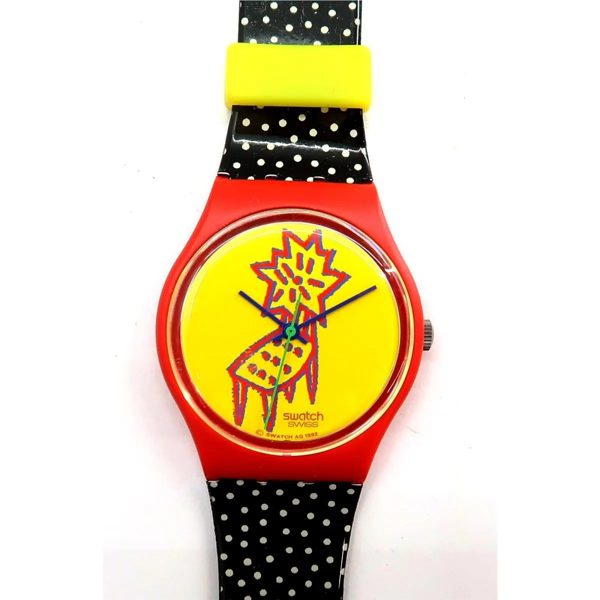 Swatch Watch Dot Chair GR115 with Case Papers 1993 Gents Battery N1