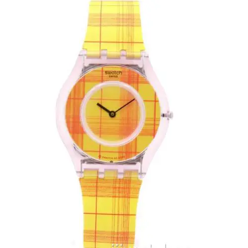 Swiss Swatch Fire Madras 01 Silicone Women Skin Watch 34mm SSO8Z105