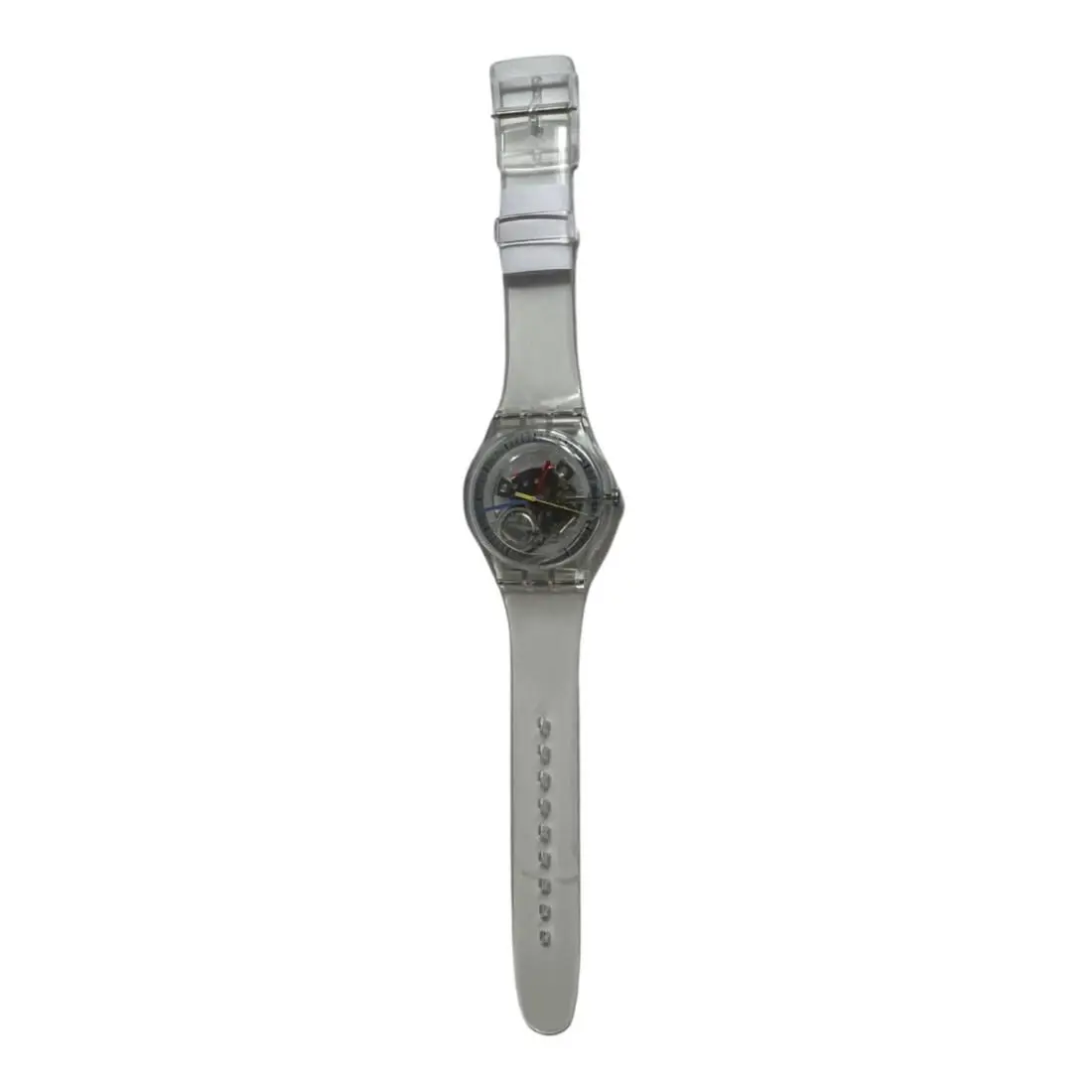 Swatch SO29K100 Unisex Gent Transparent Dial Analog Quartz Watch Clear