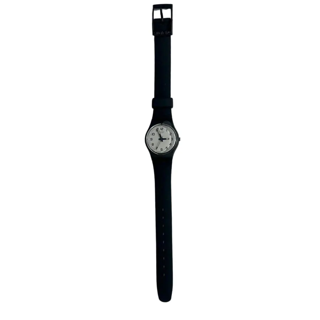 Swatch LB153 Something Ladies Watch with Black Silicone Strap 25mm