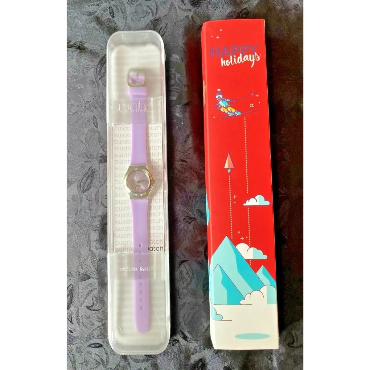 Swatch Watch Happy Holidays Lavender Swiss Made