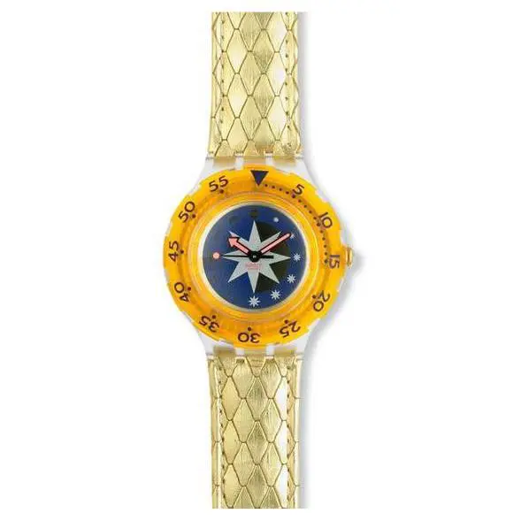 Condition Vintage Swatch Scuba Collection - Golden Island - SDK112 Rare - Gold