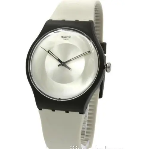 Swatch Avenida Pale Beige Silicone Watch 43mm SUOC104