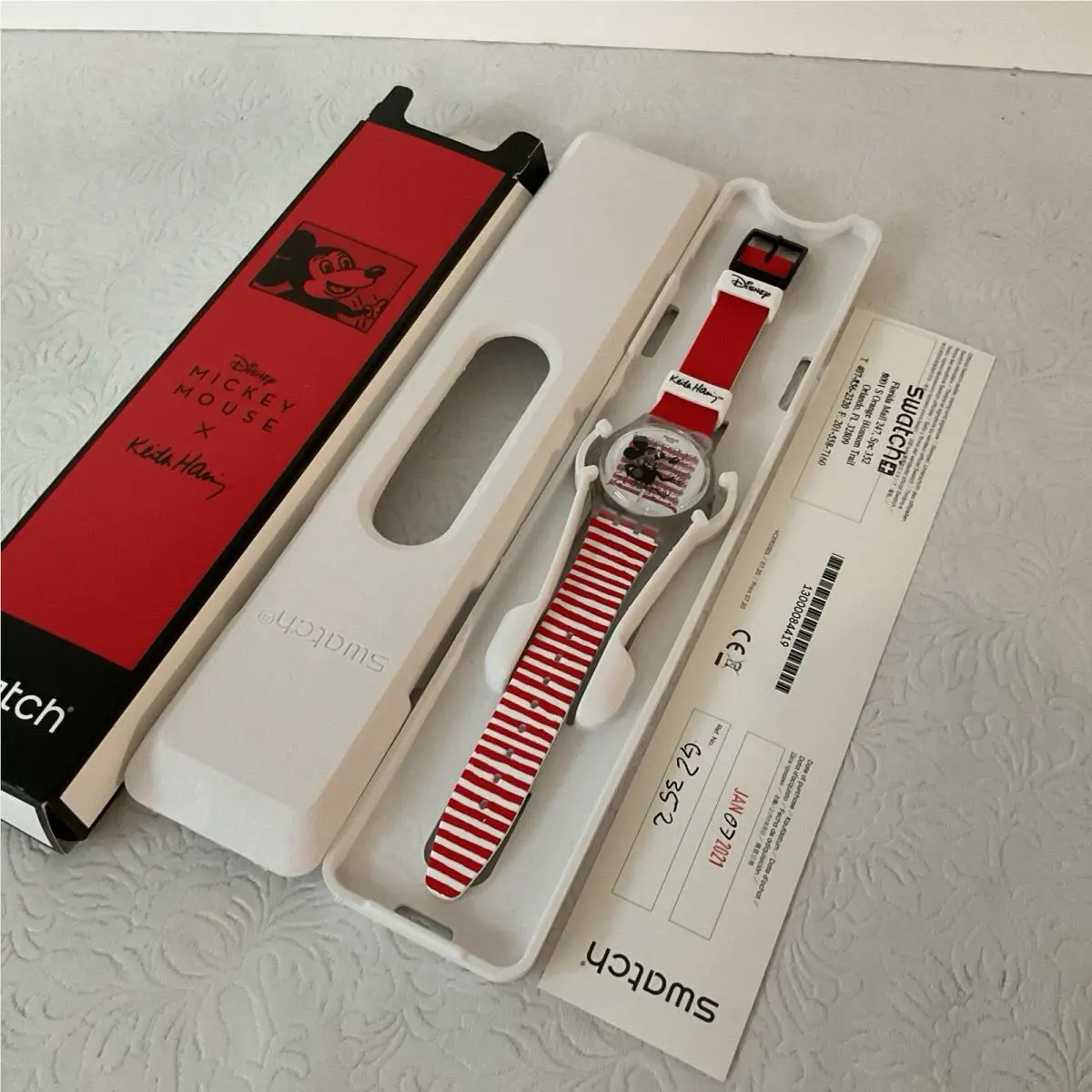 Swatch x Keith Haring x Disney Mickey Mouse Marinière GZ352 LE Watch