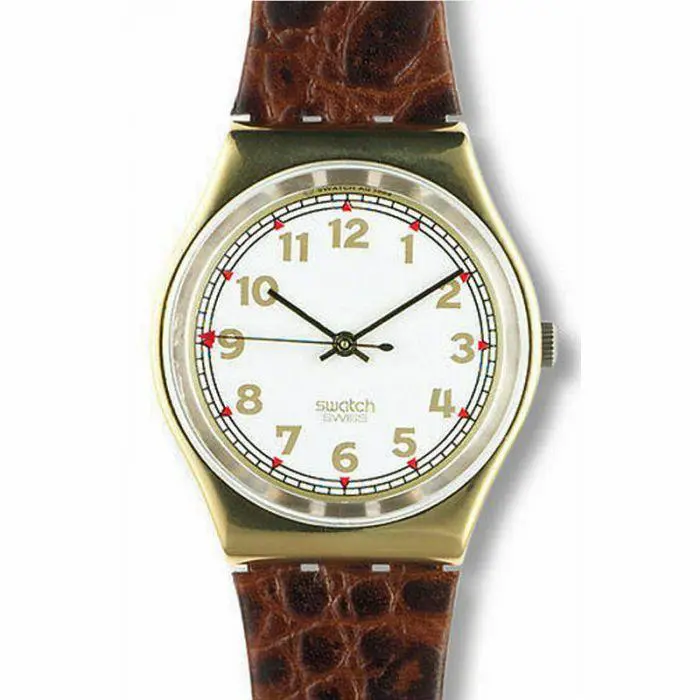 Mint Vintage 1989 Swatch Originals Chic-on GX111 Collectors Leather Watch Rare