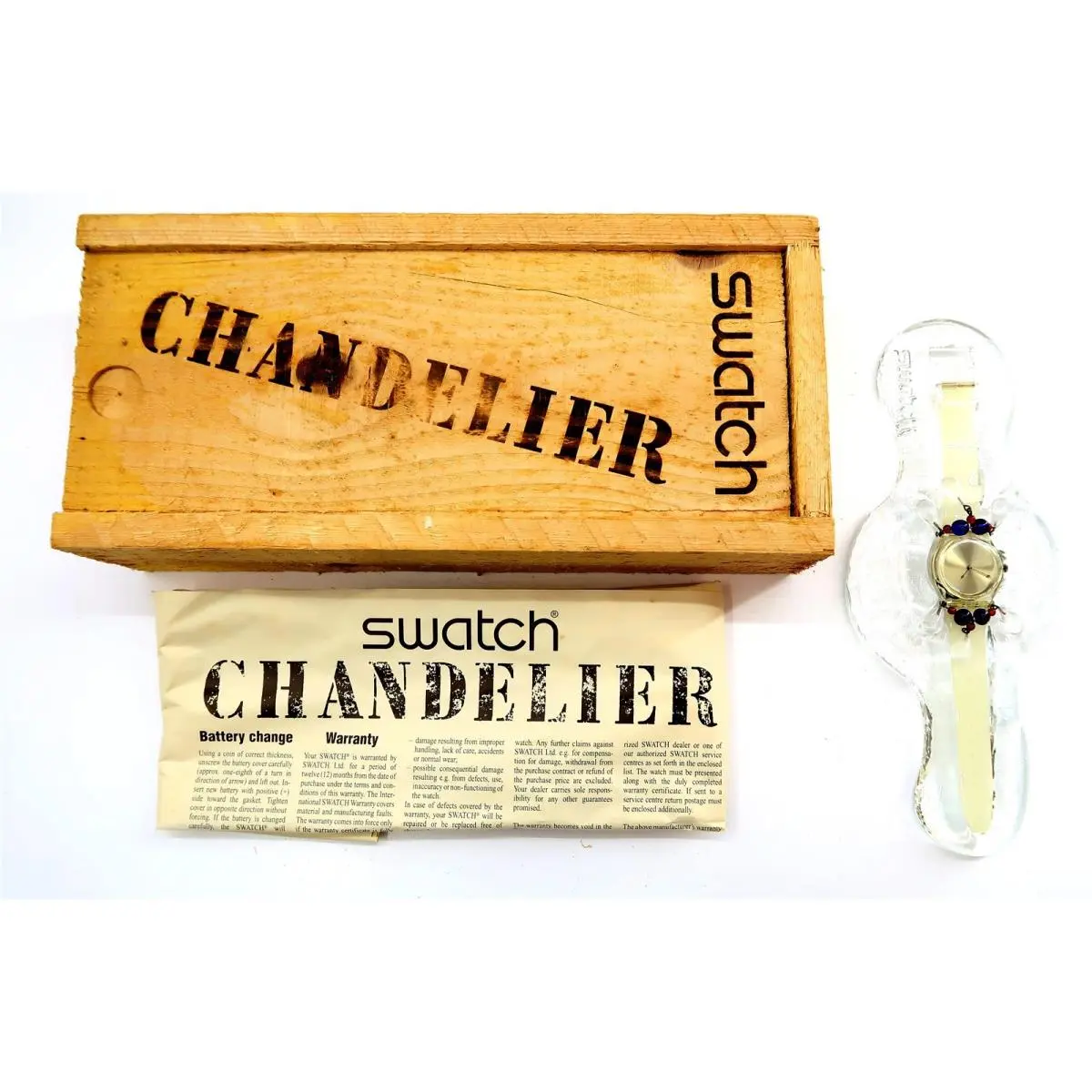 Swatch Watch Chandelier GZ125 Special Collector Edition Christmas 1992 Gents