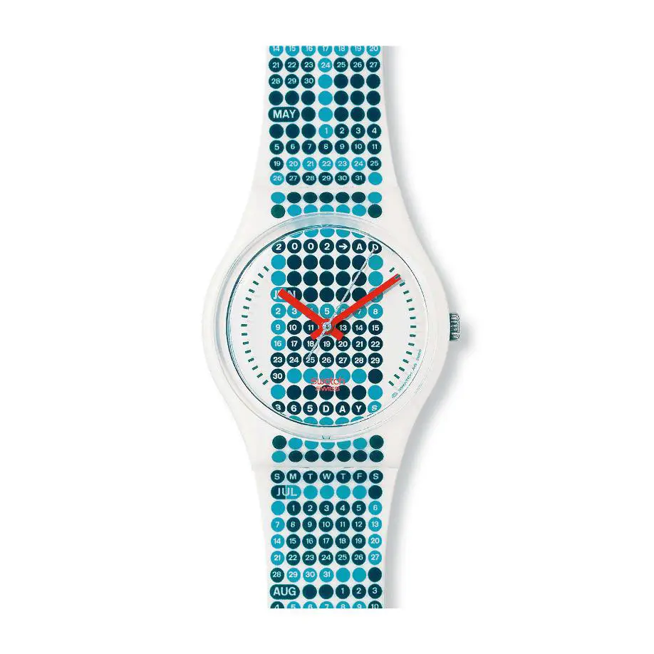 Mint 2001 Swatch Originals Date Line GW129 Collectible Calendar Watch Rare
