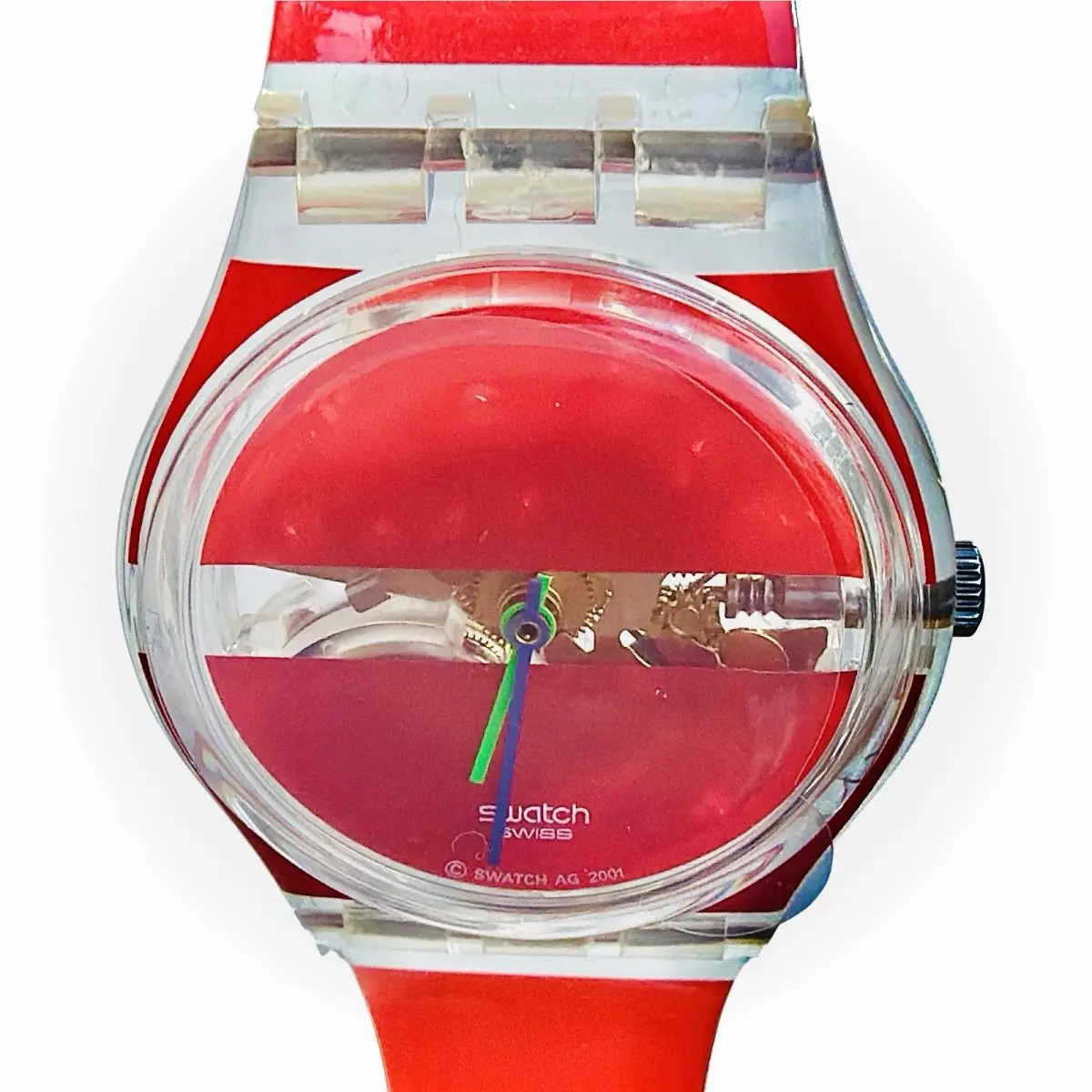 Watch Red Painted Time GK377 2002 Standards 34mm Design By Stephen Dean by Swatch