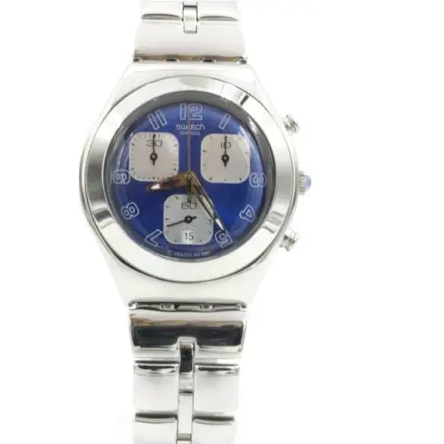 Swatch Irony Invitation Chrono Steel Mid Size Date Watch 37mm YMS400G