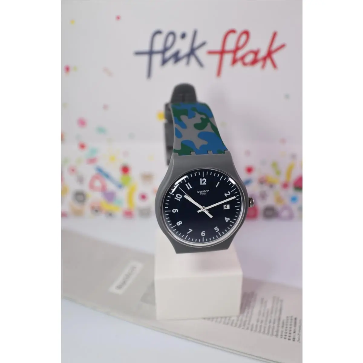 Swatch New Gent Swiss Made Rare Swatch Watch Camougreen Gent SUOM400 41MM Limited Editio