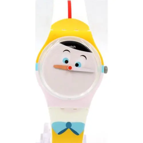 Swiss Swatch Originals Naso Lungo Multicolor Silicone Watch 34mm GW176