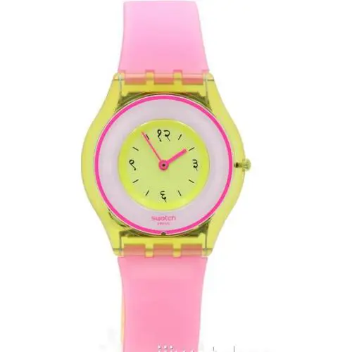 Swiss Swatch India Rose 01 Silicone Women Watch 34 mm SSO8Z101