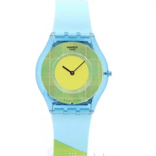 Swiss Swatch Acid Madras 03 Silicone Skin Watch 34mm SSO8Z104