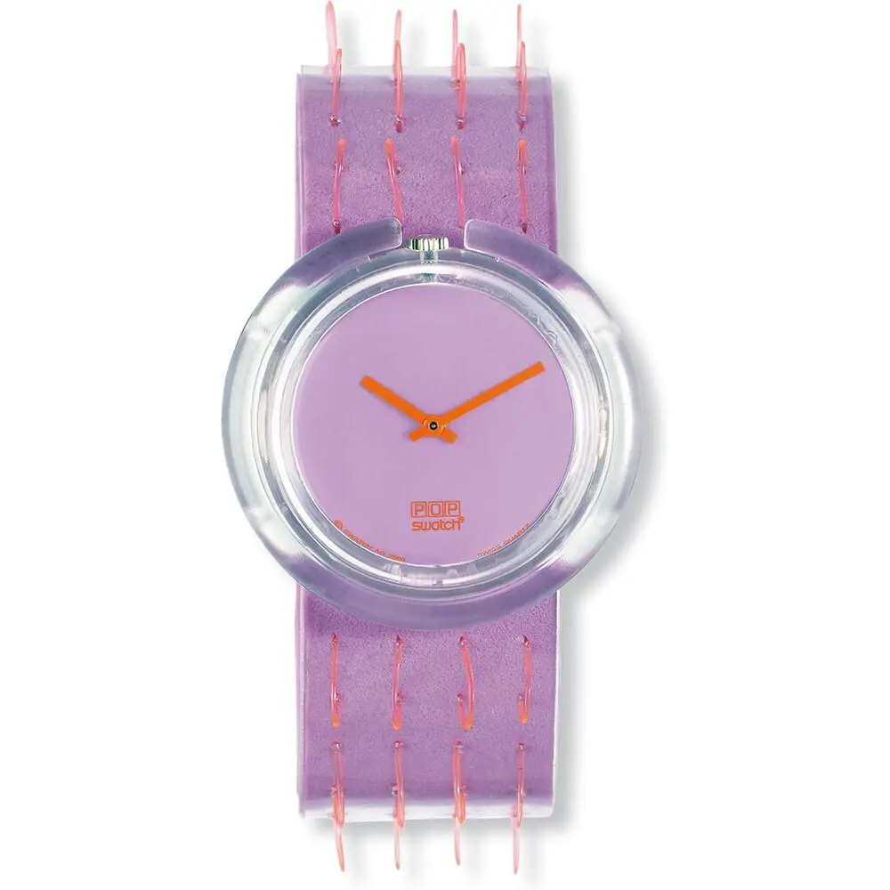 2001 Swatch Pop Orange Brush PMK141S Collectors Watch Rare Retro