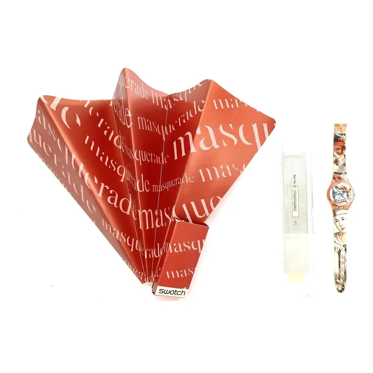 Swatch Watch Masquerade GP105 with Case 1993 Special Edition Set with Fan