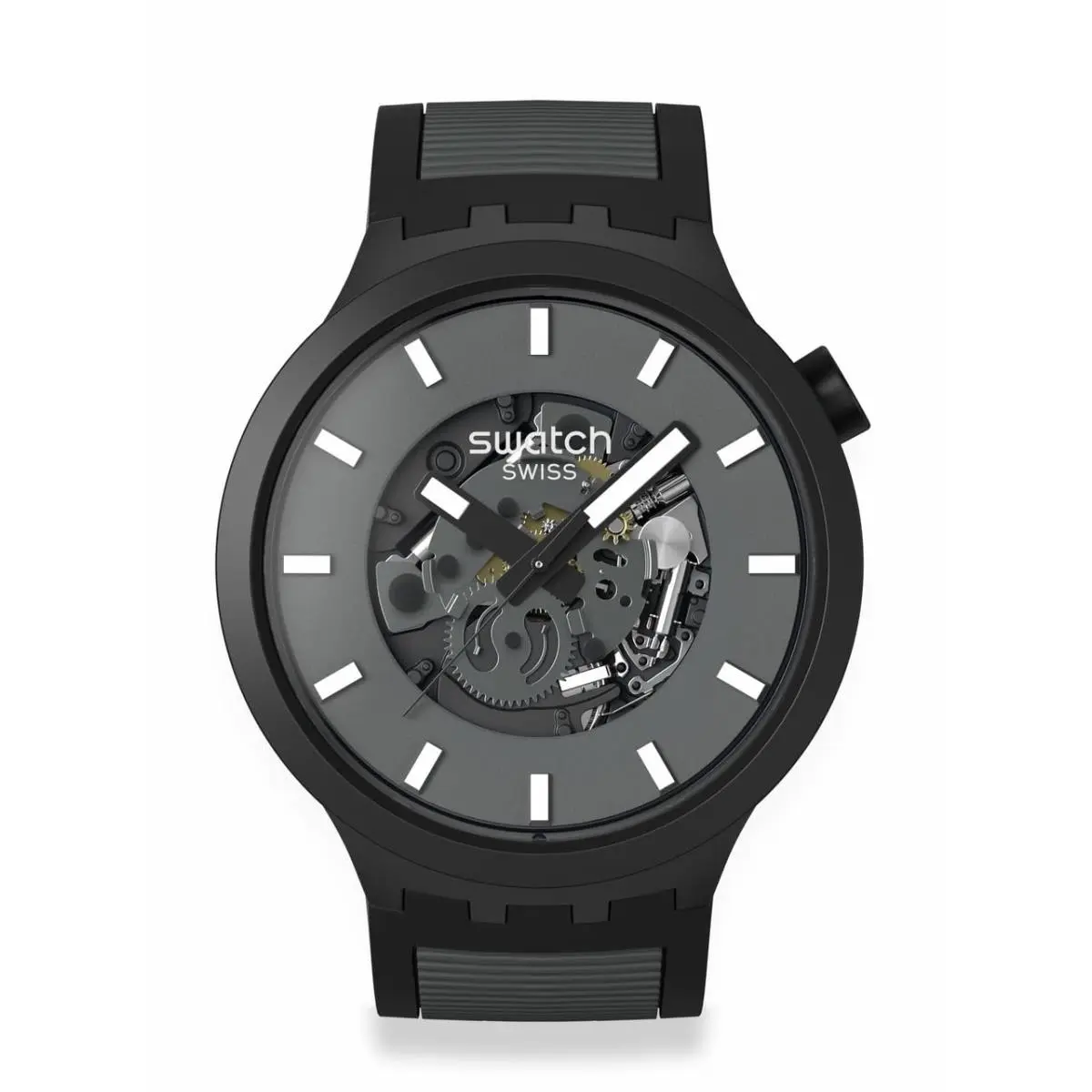 Big Bold Biosourced Lacquered Unisex Watch Casual Polymer Black by Swatch