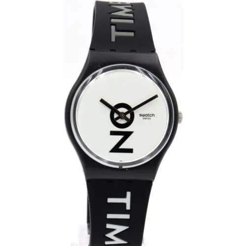 Swiss Swatch Originals Always There Black Silicone Watch 34mm GB328