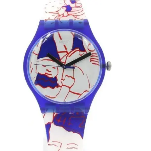 Swatch Originals Juls AT Swatch Art Peace Hotel Silicone Watch 41mm SUOZ217
